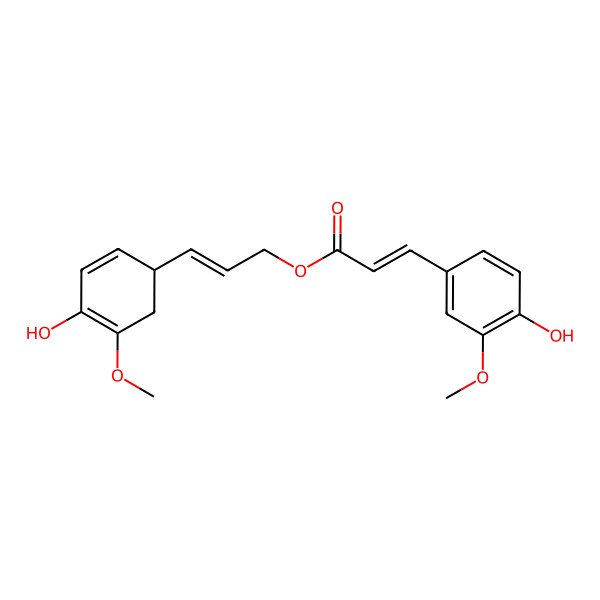 2D Structure of [(E)-3-(4-hydroxy-5-methoxycyclohexa-2,4-dien-1-yl)prop-2-enyl] (E)-3-(4-hydroxy-3-methoxyphenyl)prop-2-enoate