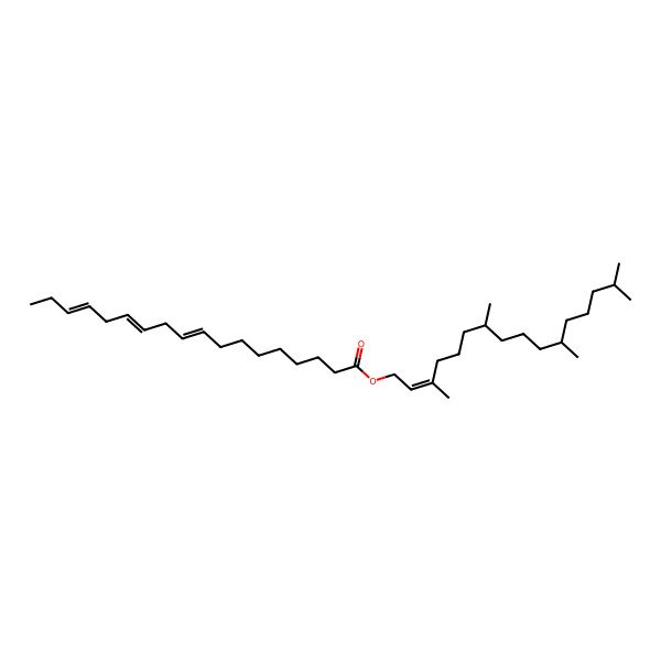 2D Structure of [(E,7R,11R)-3,7,11,15-tetramethylhexadec-2-enyl] (9Z,12Z,15Z)-octadeca-9,12,15-trienoate