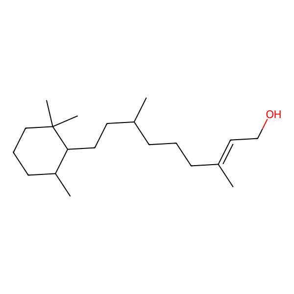 2D Structure of (E,7S)-3,7-dimethyl-9-[(1S,6S)-2,2,6-trimethylcyclohexyl]non-2-en-1-ol
