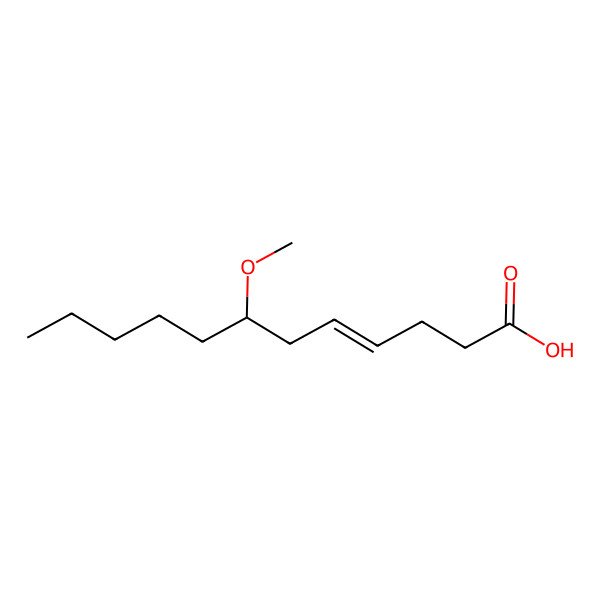 2D Structure of (E,7S)-7-methoxydodec-4-enoic acid
