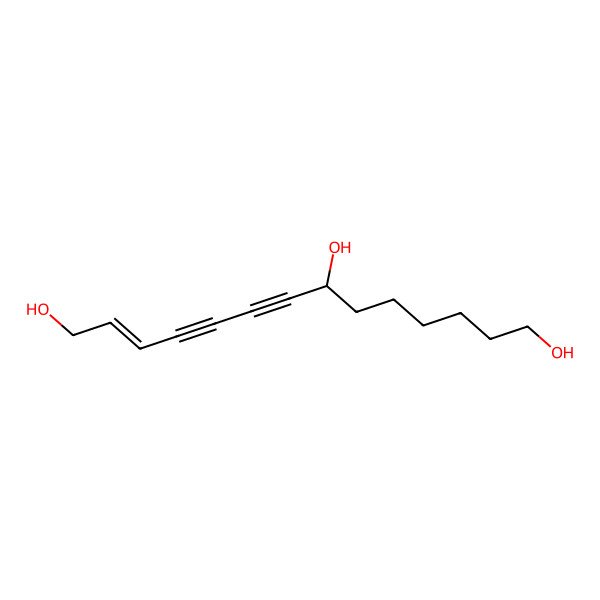 2D Structure of (E,7S)-tetradec-12-en-8,10-diyne-1,7,14-triol