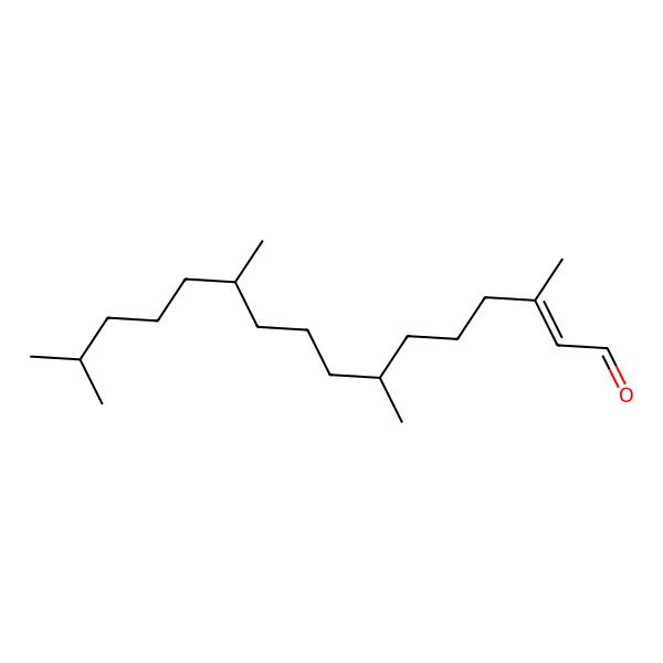 2D Structure of (E,7S,11S)-3,7,11,15-tetramethylhexadec-2-enal