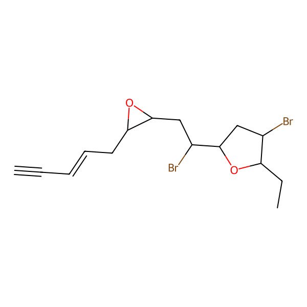 2D Structure of (2R,3S,5R)-3-bromo-5-[(1S)-1-bromo-2-[(2R,3S)-3-[(E)-pent-2-en-4-ynyl]oxiran-2-yl]ethyl]-2-ethyloxolane
