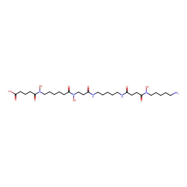 2D Structure of 5-[[6-[[3-[5-[[4-[5-Aminopentyl(hydroxy)amino]-4-oxobutanoyl]amino]pentylamino]-3-oxopropyl]-hydroxyamino]-6-oxohexyl]-hydroxyamino]-5-oxopentanoic acid