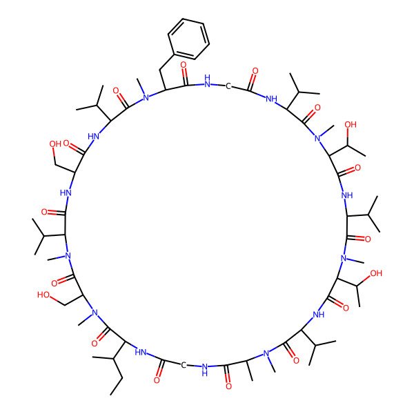 2D Structure of cyclo[D-N(Me)Ala-Gly-xiIle-N(Me)Ser-N(Me)Val-Ser-Val-D-N(Me)Phe-Gly-Val-N(Me)xiThr-Val-N(Me)xiThr-Val]