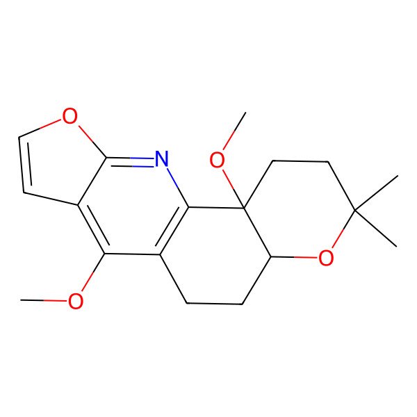 2D Structure of 2,11-Dimethoxy-5,5-dimethyl-6,15-dioxa-17-azatetracyclo[8.7.0.02,7.012,16]heptadeca-1(10),11,13,16-tetraene
