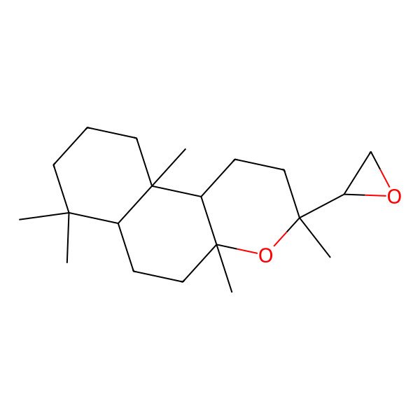 2D Structure of (3R,4aS,6aS,10aR,10bR)-3,4a,7,7,10a-pentamethyl-3-[(2R)-oxiran-2-yl]-2,5,6,6a,8,9,10,10b-octahydro-1H-benzo[f]chromene