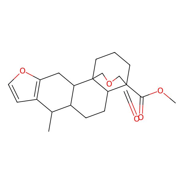 2D Structure of methyl (1S,2S,9R,10S,13R,14S)-9-methyl-15-oxo-5,16-dioxapentacyclo[12.3.3.01,13.02,10.04,8]icosa-4(8),6-diene-14-carboxylate