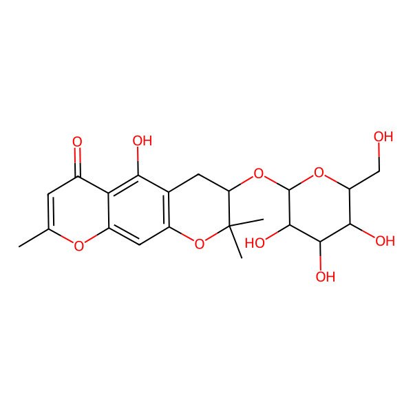 2D Structure of Sec-O-glucosylhamaudol [M+H]+