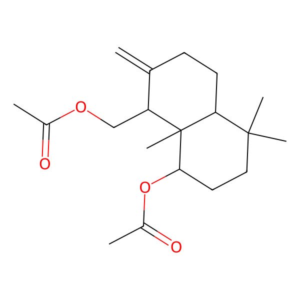 2D Structure of [(1S,4aS,8S,8aS)-8-acetyloxy-5,5,8a-trimethyl-2-methylidene-3,4,4a,6,7,8-hexahydro-1H-naphthalen-1-yl]methyl acetate