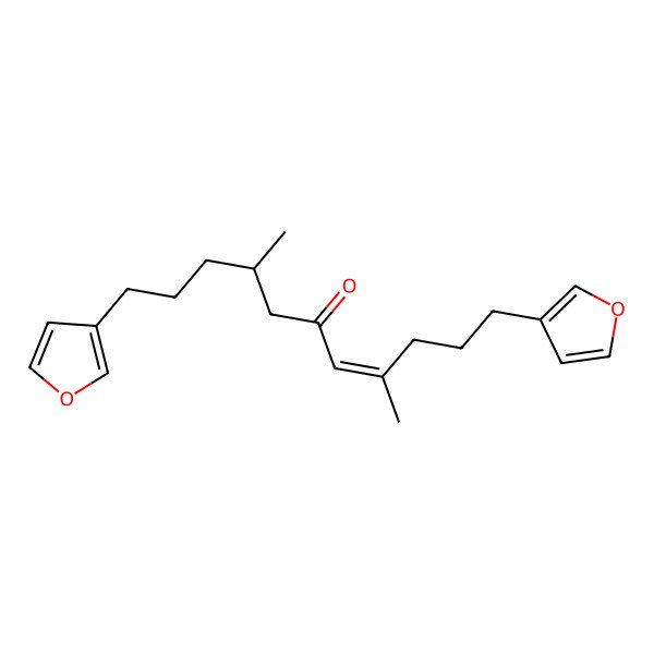2D Structure of (E,8S)-1,11-bis(furan-3-yl)-4,8-dimethylundec-4-en-6-one
