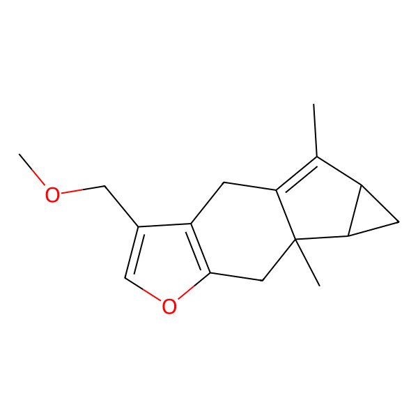 2D Structure of (9R,10S,12R)-4-(methoxymethyl)-9,13-dimethyl-6-oxatetracyclo[7.4.0.03,7.010,12]trideca-1(13),3(7),4-triene