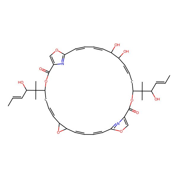 2D Structure of 23,24-Dihydroxy-12,28-bis(3-hydroxy-2-methylhex-4-en-2-yl)-7,13,17,29,33-pentaoxa-34,35-diazatetracyclo[29.2.1.115,18.06,8]pentatriaconta-1(34),2,4,9,15,18(35),19,21,25,31-decaene-14,30-dione