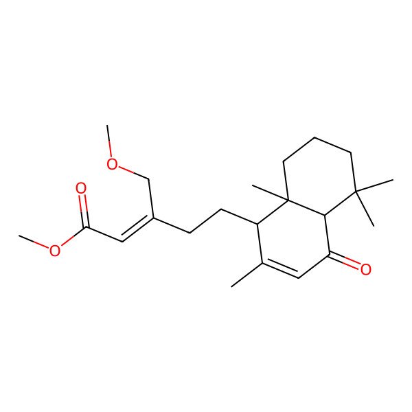 2D Structure of methyl (E)-5-[(1R,4aR,8aS)-2,5,5,8a-tetramethyl-4-oxo-4a,6,7,8-tetrahydro-1H-naphthalen-1-yl]-3-(methoxymethyl)pent-2-enoate