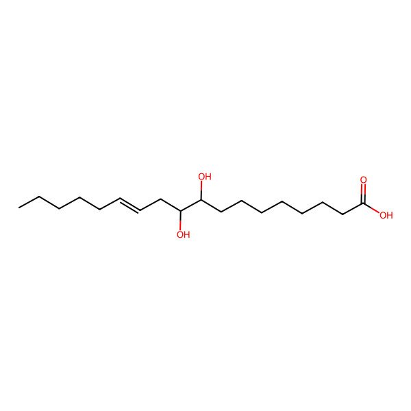 2D Structure of (E,9R,10S)-9,10-dihydroxyoctadec-12-enoic acid