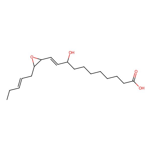 2D Structure of (E,9S)-9-hydroxy-11-[(2S,3S)-3-[(Z)-pent-2-enyl]oxiran-2-yl]undec-10-enoic acid