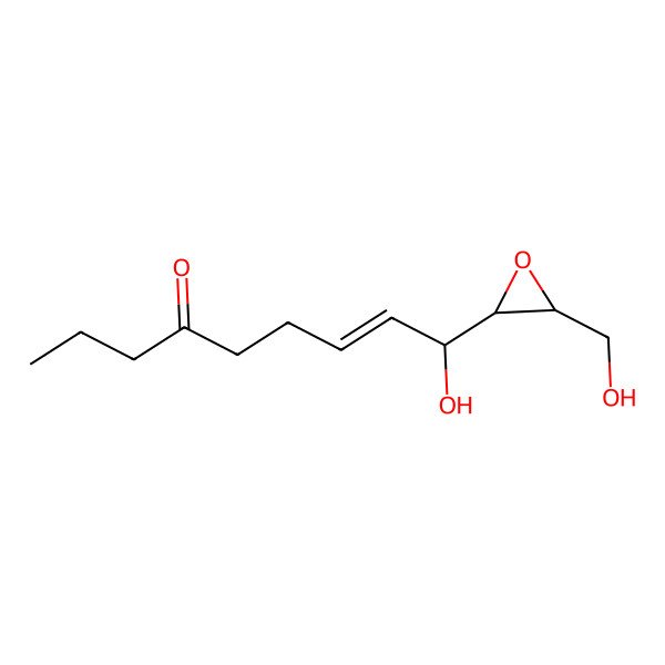2D Structure of (E,9S)-9-hydroxy-9-[3-(hydroxymethyl)oxiran-2-yl]non-7-en-4-one