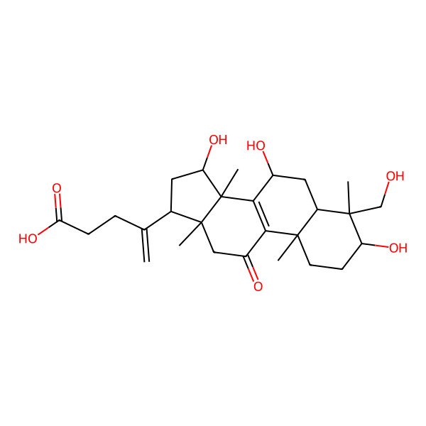 2D Structure of 4-[3,7,15-Trihydroxy-4-(hydroxymethyl)-4,10,13,14-tetramethyl-11-oxo-1,2,3,5,6,7,12,15,16,17-decahydrocyclopenta[a]phenanthren-17-yl]pent-4-enoic acid
