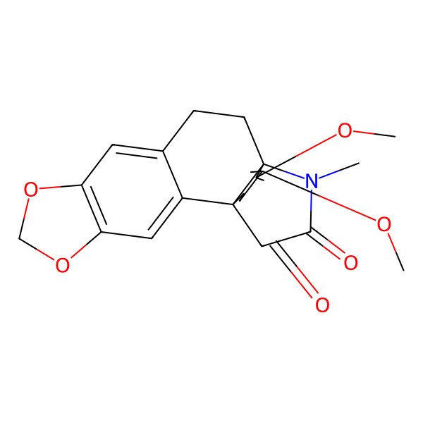 2D Structure of (1S,13R)-14,15-dimethoxy-20-methyl-5,7-dioxa-20-azapentacyclo[11.4.3.01,13.02,10.04,8]icosa-2,4(8),9,14-tetraene-16,19-dione