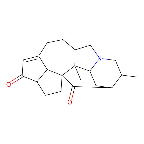 2D Structure of (1R,2S,3R,5R,6S,10S,16R,19R)-2,6-dimethyl-8-azahexacyclo[11.5.1.11,5.02,10.03,8.016,19]icos-13-ene-15,20-dione