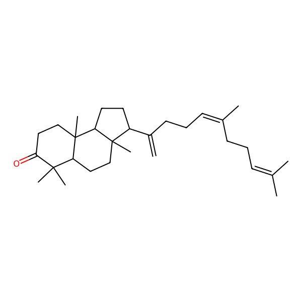 2D Structure of (3R,3aS,5aR,9aR,9bS)-3-[(5E)-6,10-dimethylundeca-1,5,9-trien-2-yl]-3a,6,6,9a-tetramethyl-2,3,4,5,5a,8,9,9b-octahydro-1H-cyclopenta[a]naphthalen-7-one
