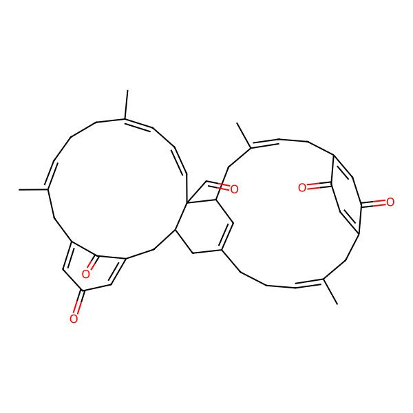2D Structure of (3E,6R,7R,8E,10E,14Z,23S,28Z)-4,11,15,29-tetramethyl-19,33,35,37-tetraoxopentacyclo[29.2.2.16,25.117,21.07,23]heptatriaconta-1(34),3,8,10,14,17,20,25(36),28,31-decaene-7-carbaldehyde