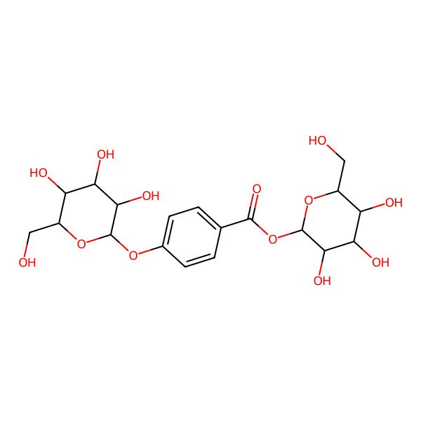2D Structure of [3,4,5-Trihydroxy-6-(hydroxymethyl)oxan-2-yl] 4-[3,4,5-trihydroxy-6-(hydroxymethyl)oxan-2-yl]oxybenzoate
