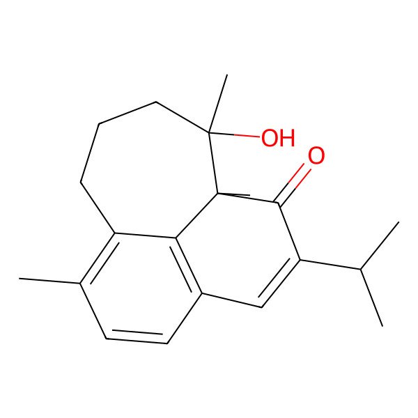 2D Structure of (1S,13S)-13-hydroxy-1,8,13-trimethyl-3-propan-2-yltricyclo[7.4.1.05,14]tetradeca-3,5(14),6,8-tetraen-2-one