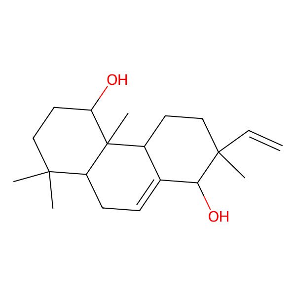 2D Structure of (1S,2R,4aS,4bS,5R,8aS)-2-ethenyl-2,4b,8,8-tetramethyl-3,4,4a,5,6,7,8a,9-octahydro-1H-phenanthrene-1,5-diol