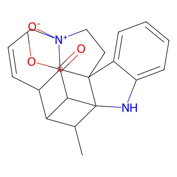 2D Structure of methyl (9S,10S,12S,16R,19S,20S)-20-methyl-16-oxido-8-aza-16-azoniahexacyclo[10.6.1.19,11.01,9.02,7.016,19]icosa-2,4,6,13-tetraene-10-carboxylate