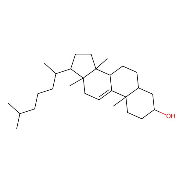 2D Structure of 10,13,14-Trimethyl-17-(6-methylheptan-2-yl)-1,2,3,4,5,6,7,8,12,15,16,17-dodecahydrocyclopenta[a]phenanthren-3-ol