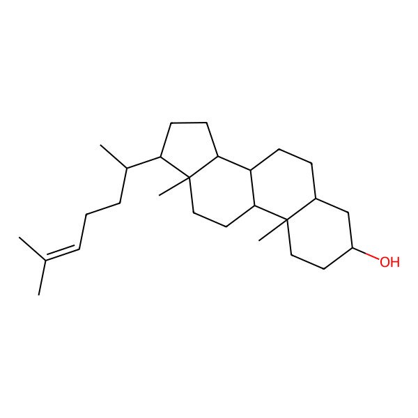 2D Structure of 10,13-dimethyl-17-(6-methylhept-5-en-2-yl)-2,3,4,5,6,7,8,9,11,12,14,15,16,17-tetradecahydro-1H-cyclopenta[a]phenanthren-3-ol