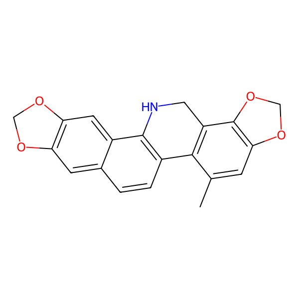 2D Structure of 15-Methyl-5,7,18,20-tetraoxa-24-azahexacyclo[11.11.0.02,10.04,8.014,22.017,21]tetracosa-1(13),2,4(8),9,11,14(22),15,17(21)-octaene
