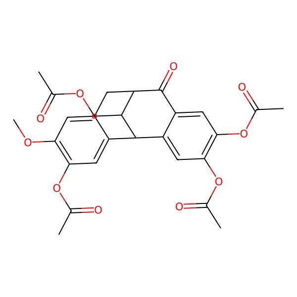 2D Structure of [(1R,9R,17R)-4,5,14-triacetyloxy-13-methoxy-8-oxo-17-tetracyclo[7.7.1.02,7.011,16]heptadeca-2,4,6,11,13,15-hexaenyl]methyl acetate