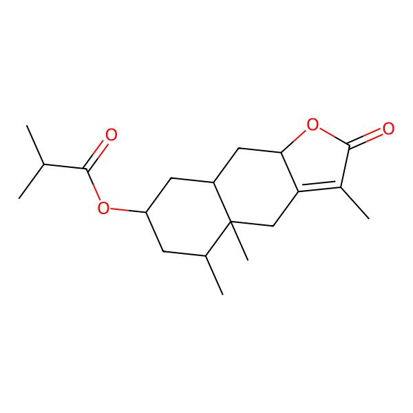 2D Structure of [(4aR,5S,7R,8aR,9aR)-3,4a,5-trimethyl-2-oxo-4,5,6,7,8,8a,9,9a-octahydrobenzo[f][1]benzofuran-7-yl] 2-methylpropanoate