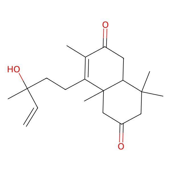 2D Structure of (4aS,8aS)-8-[(3R)-3-hydroxy-3-methylpent-4-enyl]-4,4,7,8a-tetramethyl-1,3,4a,5-tetrahydronaphthalene-2,6-dione