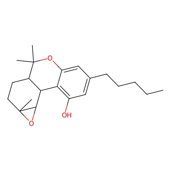 2D Structure of (1R,10R,13R,15S)-9,9,13-trimethyl-5-pentyl-8,14-dioxatetracyclo[8.5.0.02,7.013,15]pentadeca-2,4,6-trien-3-ol