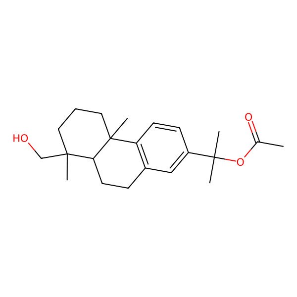 2D Structure of 2-[(4bS,8R,8aR)-8-(hydroxymethyl)-4b,8-dimethyl-5,6,7,8a,9,10-hexahydrophenanthren-2-yl]propan-2-yl acetate