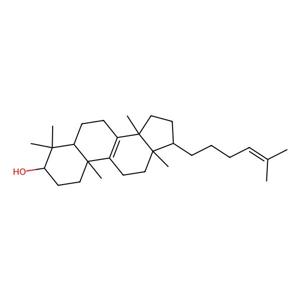 2D Structure of 4,4,10,13,14-pentamethyl-17-(5-methylhex-4-enyl)-2,3,5,6,7,11,12,15,16,17-decahydro-1H-cyclopenta[a]phenanthren-3-ol