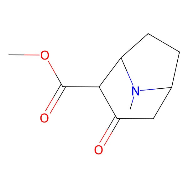 2D Structure of methyl (1R,2R,5S)-8-methyl-3-oxo-8-azabicyclo[3.2.1]octane-2-carboxylate
