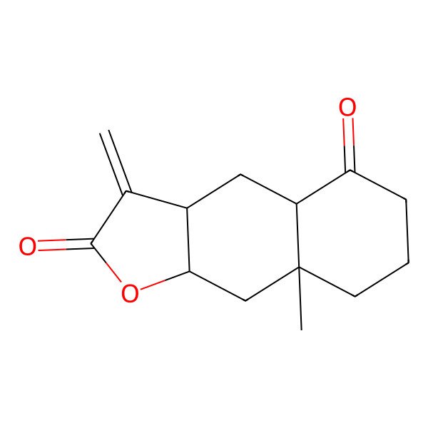 2D Structure of (3aR,4aR,8aR,9aR)-8a-methyl-3-methylidene-3a,4,4a,6,7,8,9,9a-octahydrobenzo[f][1]benzofuran-2,5-dione