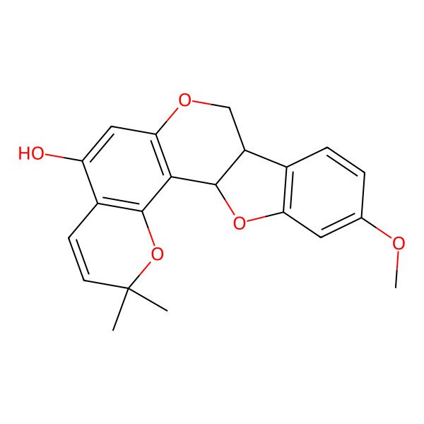 2D Structure of (2S,10S)-6-methoxy-19,19-dimethyl-3,12,20-trioxapentacyclo[11.8.0.02,10.04,9.016,21]henicosa-1(13),4(9),5,7,14,16(21),17-heptaen-15-ol