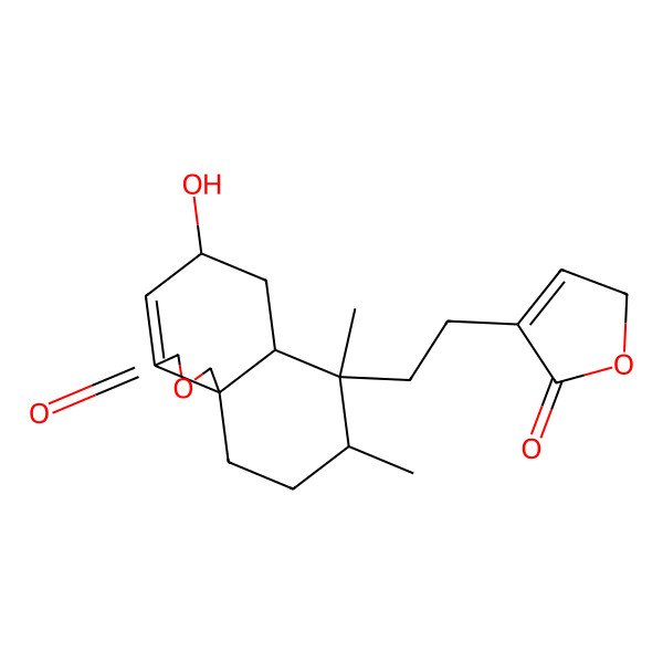 2D Structure of 5-hydroxy-7,8-dimethyl-7-[2-(5-oxo-2H-furan-4-yl)ethyl]-5,6,6a,8,9,10-hexahydro-1H-benzo[d][2]benzofuran-3-one