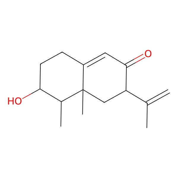 2D Structure of (3R)-4alpha,4aalpha-Dimethyl-3beta-hydroxy-1,2,3,4,4a,5,6,7-octahydro-6beta-(2-propenyl)naphthalen-7-one