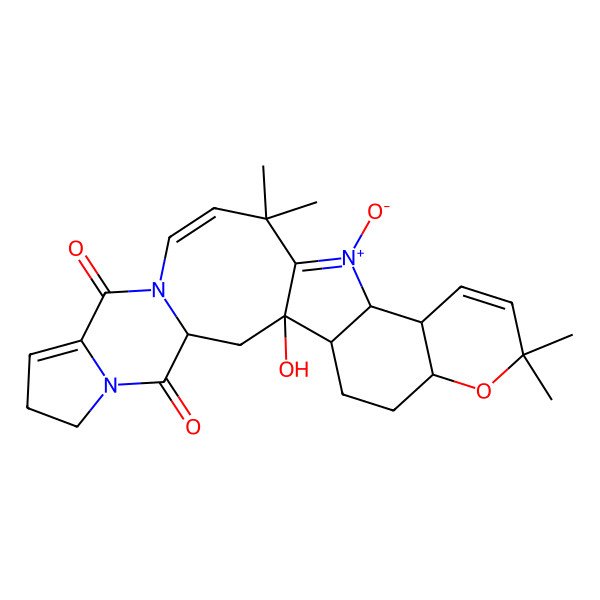 2D Structure of 1-Hydroxy-14,14,21,21-tetramethyl-16-oxido-22-oxa-5,11-diaza-16-azoniahexacyclo[13.11.0.03,11.05,9.017,26.018,23]hexacosa-8,12,15,19-tetraene-4,10-dione