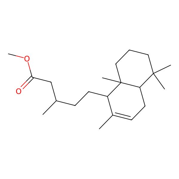 2D Structure of methyl (3S)-5-[(1S,4aS,8aS)-2,5,5,8a-tetramethyl-1,4,4a,6,7,8-hexahydronaphthalen-1-yl]-3-methylpentanoate