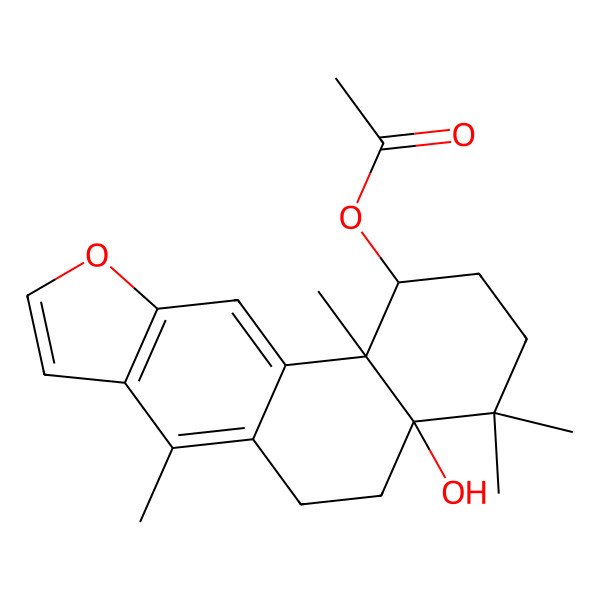 2D Structure of [(1S,4aR,11bS)-4a-hydroxy-4,4,7,11b-tetramethyl-2,3,5,6-tetrahydro-1H-naphtho[2,1-f][1]benzofuran-1-yl] acetate