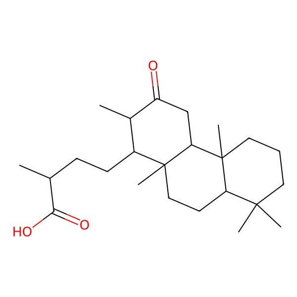 2D Structure of 4-(2,4b,8,8,10a-Pentamethyl-3-oxo-1,2,4,4a,5,6,7,8a,9,10-decahydrophenanthren-1-yl)-2-methylbutanoic acid
