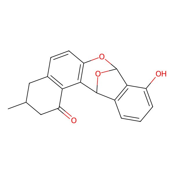 2D Structure of 15-Hydroxy-6-methyl-12,20-dioxapentacyclo[11.6.1.02,11.03,8.014,19]icosa-2(11),3(8),9,14(19),15,17-hexaen-4-one