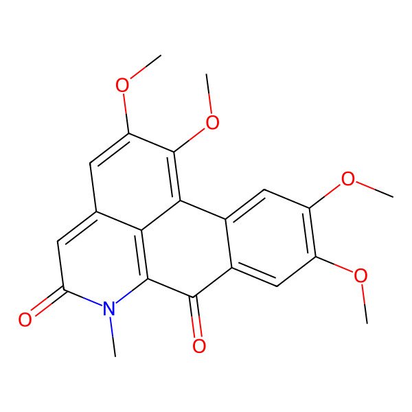 2D Structure of 4,5,15,16-Tetramethoxy-10-methyl-10-azatetracyclo[7.7.1.02,7.013,17]heptadeca-1(16),2,4,6,9(17),12,14-heptaene-8,11-dione